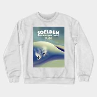 Soelden,Austria, ski poster. Crewneck Sweatshirt